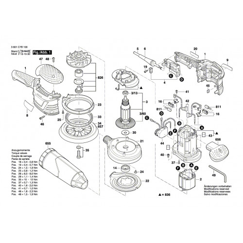 Запчасти для шлифмашины Bosch GEX 125-150AVE